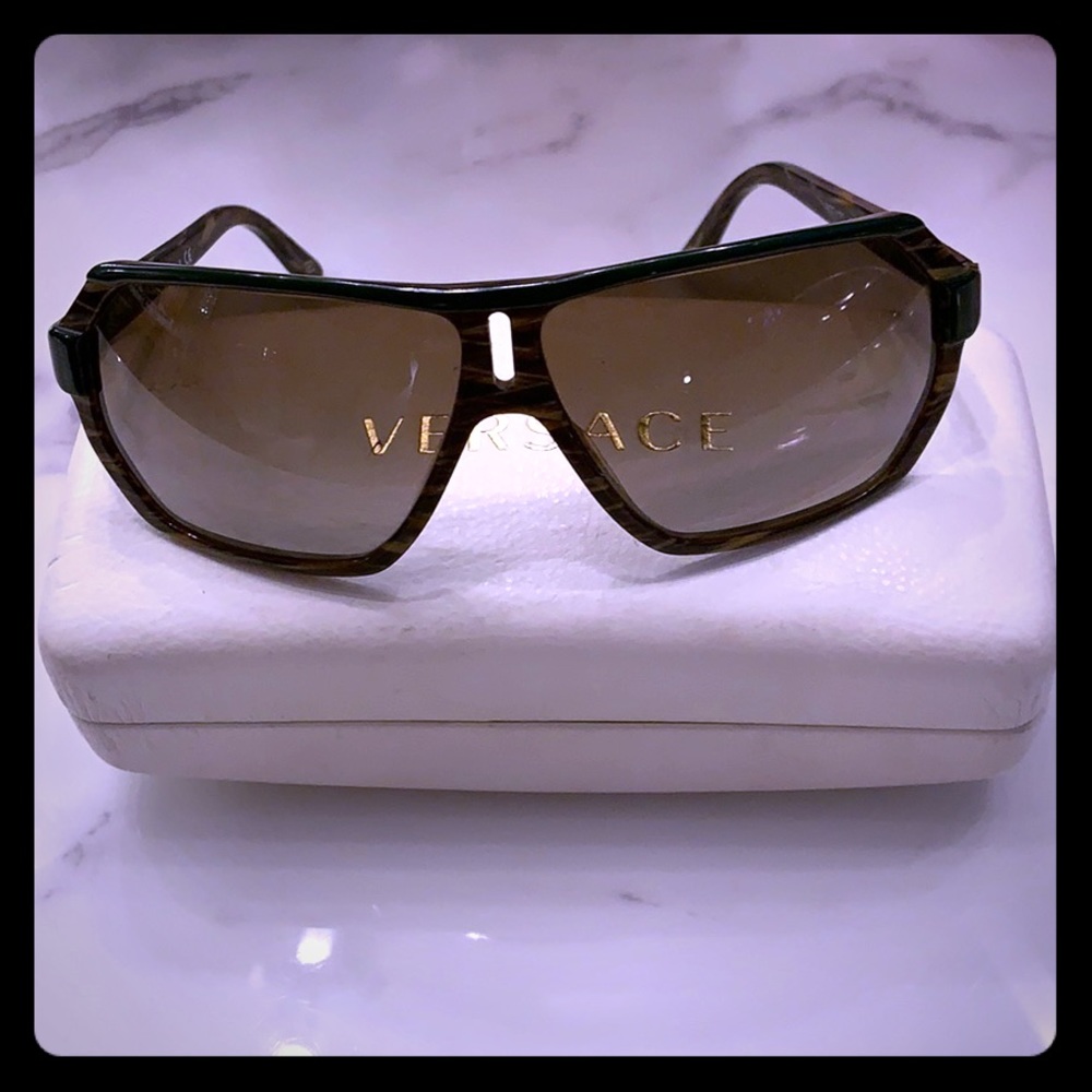 Versace 64mm Polarized Unisex Sunglasses